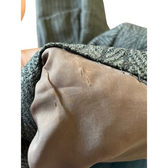 Vtg 50s Bernhard Altmann Cashmere Grey Blazer Herringbone 42”chest Academia - Picture 11 of 12